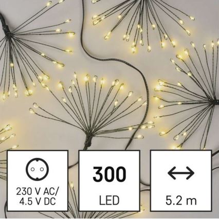LED Weihnachtskette 300xLED/8,2m warmweiß