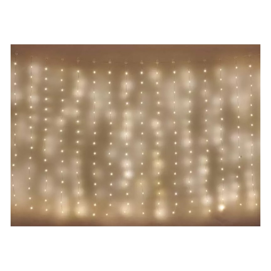 LED Weihnachtskette für Außen 180xLED/8 funkcí 6,7 m IP44 warmweiß