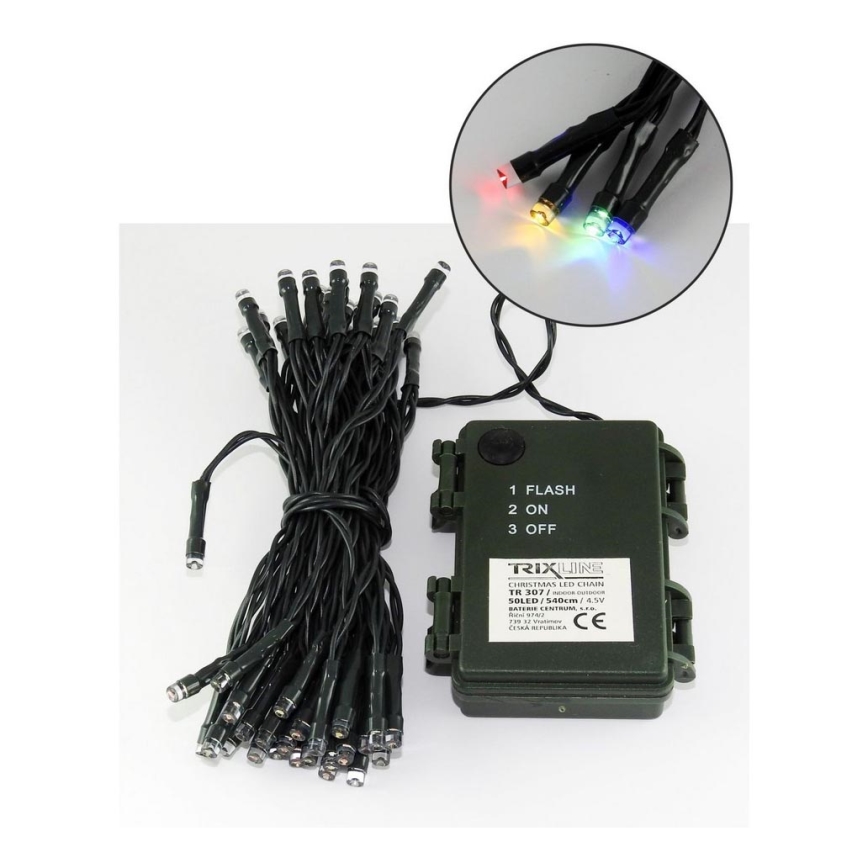 LED-Weihnachtskette für den Außenbereich 10,8m 100xLED/2 Funktionen 10,8m IP44 multicolor