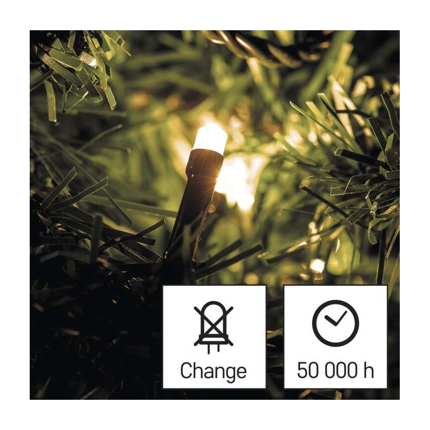 LED-Weihnachtskette für den Außenbereich 40xLED/3,3m IP44 warmweiß
