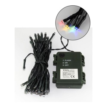 LED-Weihnachtskette für draußen 50xLED/2 Funktionen 5,4m IP44 multicolor