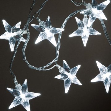 LED-Weihnachtskette STARS 6 m 60xLED/230V/24V