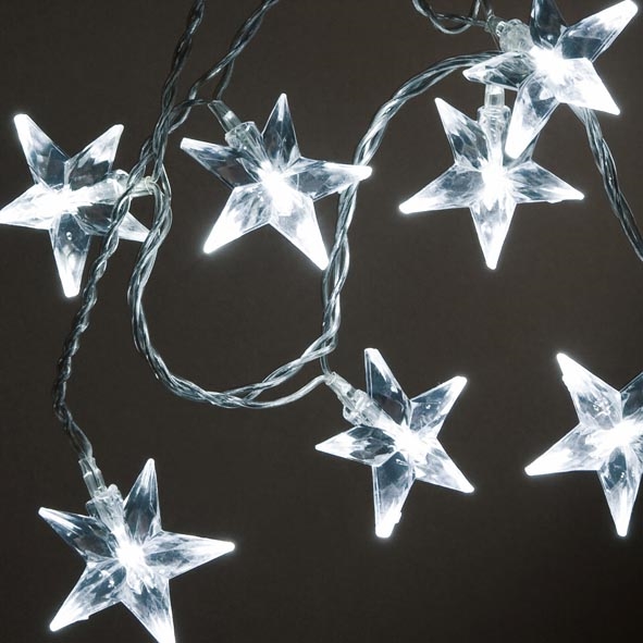 LED-Weihnachtskette STARS 6 m 60xLED/230V/24V
