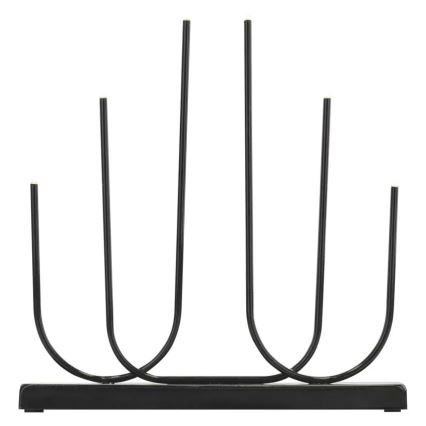 LED-Weihnachtsleuchter 6xLED/2xAA schwarz