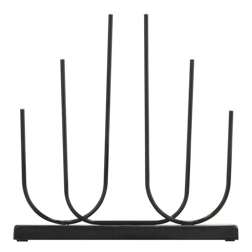 LED-Weihnachtsleuchter 6xLED/2xAA schwarz