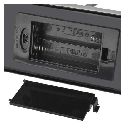 LED-Weihnachtsleuchter 6xLED/2xAA schwarz