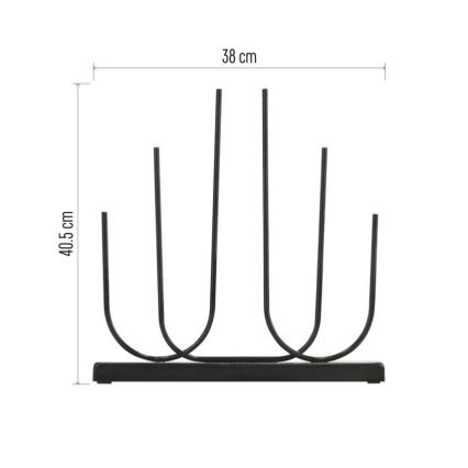 LED-Weihnachtsleuchter 6xLED/2xAA schwarz