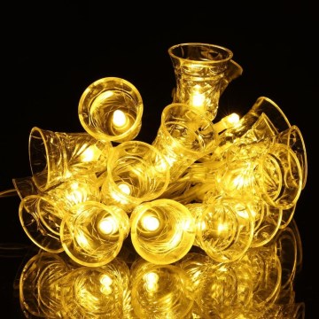 LED-Weihnachtslichterkette 20xLED/3xAA/warmweiβ 2,2m Glocken