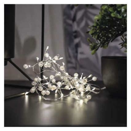 LED-Weihnachtslichterkette 40xLED/3xAA 1,5 m warmweiß