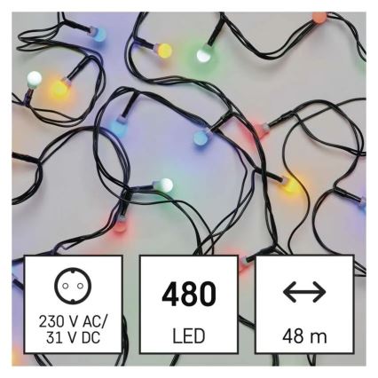 LED-Weihnachtslichterkette 480 LEDs/8 Funktionen 53 m IP44 mehrfarbig