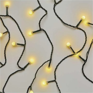 LED-Weihnachtslichterkette 80 LEDs/230 V/8 Funktionen 13 m IP44 warmweiß
