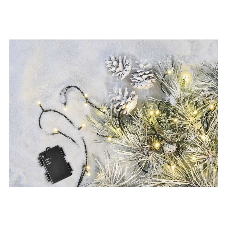 LED-Weihnachtslichterkette für den Außenbereich 120xLED/3xAA 8,9m IP44 warmweiβ