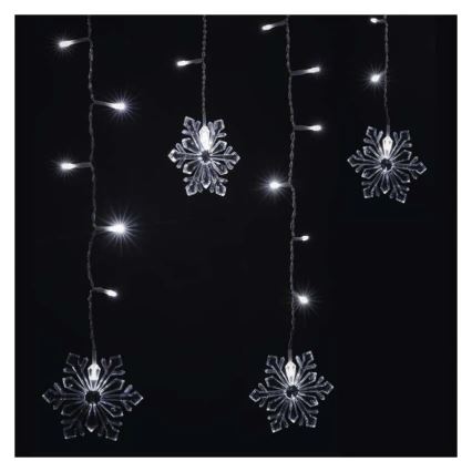 LED-Weihnachtsvorhang 60xLED/1,35W 635x50 cm kaltweiß