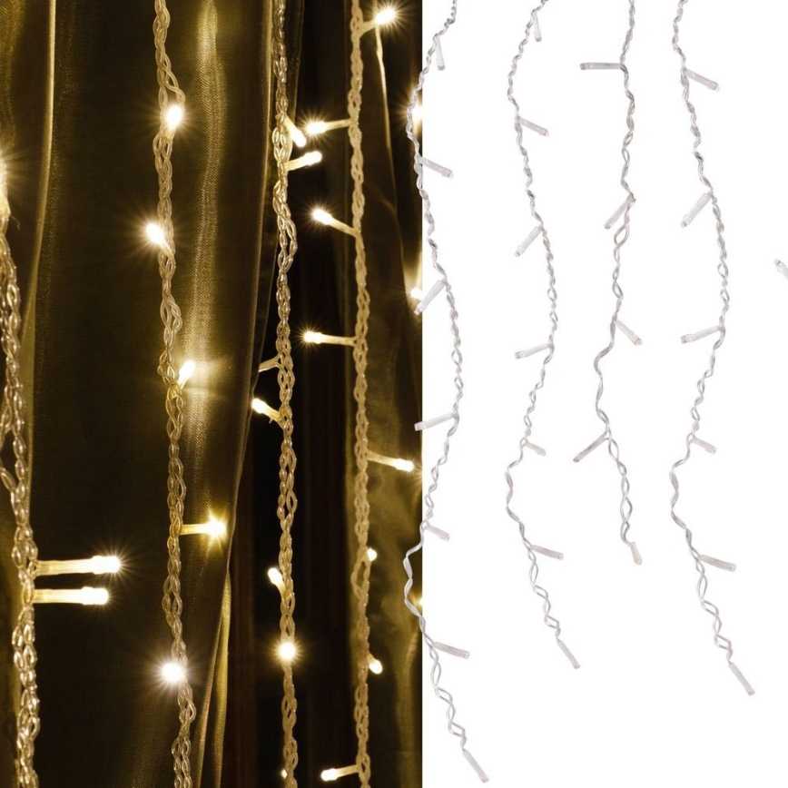 LED Weihnachtsvorhang ESTELLA 47xLED/8 Funktionen 3,5 m warmweiß