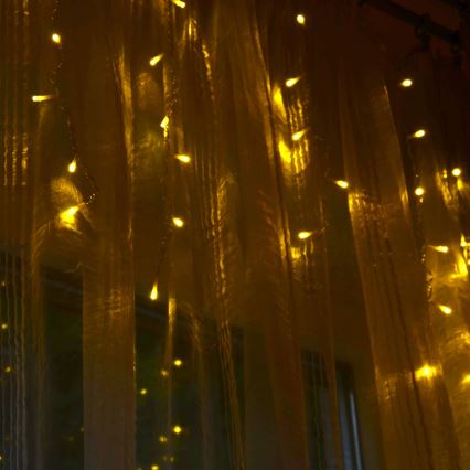 LED Weihnachtsvorhang ESTELLA 47xLED/8 Funktionen 3,5 m warmweiß