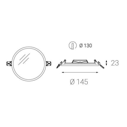 LED2 - LED Badezimmer-Einbauleuchte SLIM LED/10W/230V IP43 CRI 90