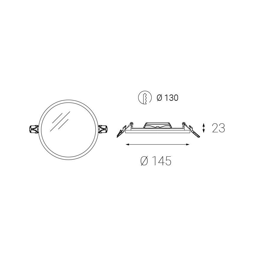 LED2 - LED Badezimmer-Einbauleuchte SLIM LED/10W/230V IP43 CRI 90