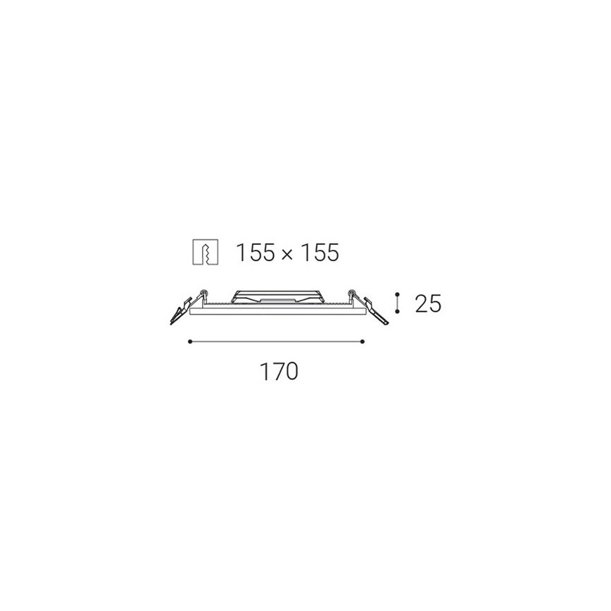 LED2 - LED Badezimmer-Einbauleuchte SLIM LED/15W/230V IP43 CRI 90