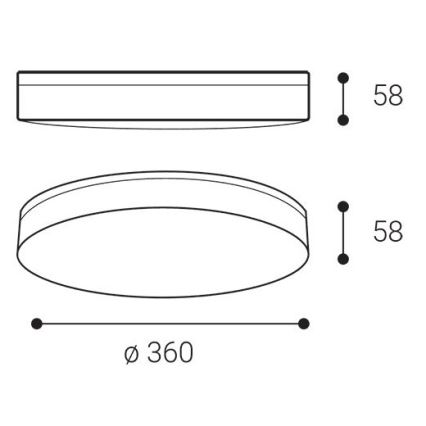 LED2 - LED Badezimmer-Deckenleuchte YPSO LED/30W/230V 3000/4000K IP54 Ø 36 cm weiß