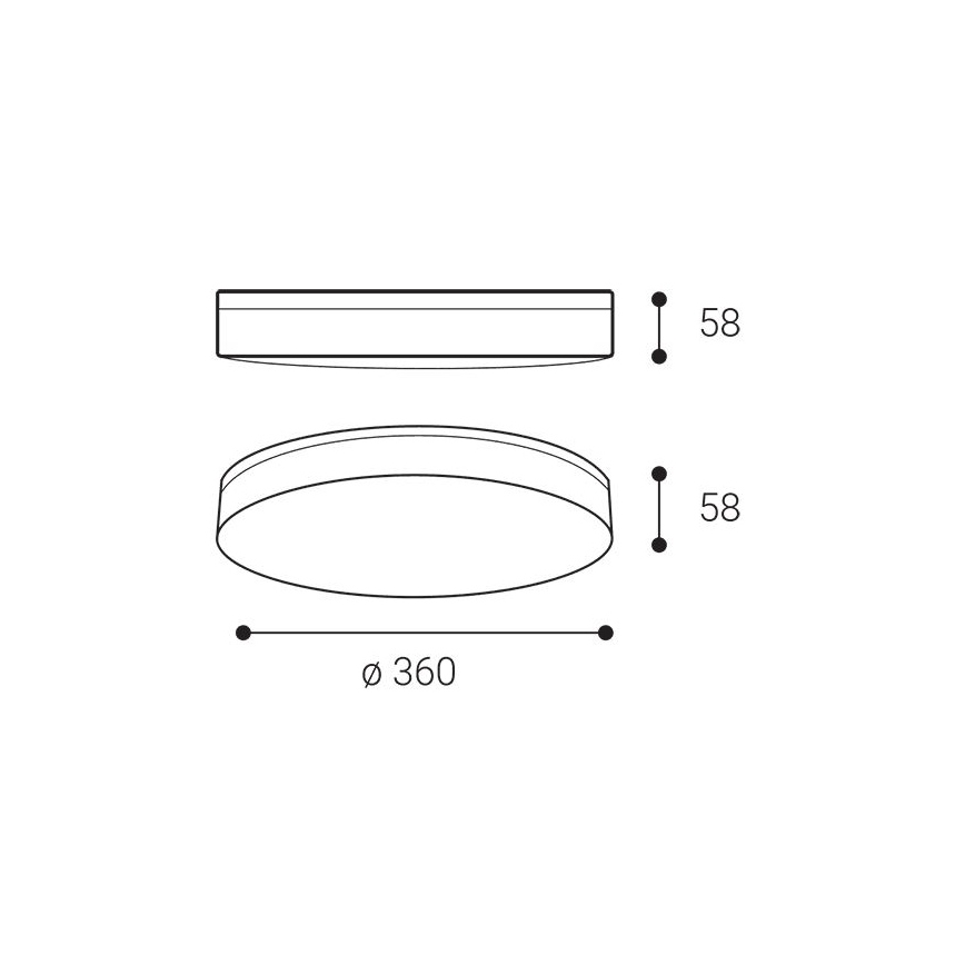 LED2 - LED Badezimmer-Deckenleuchte YPSO LED/30W/230V 3000/4000K IP54 Ø 36 cm weiß