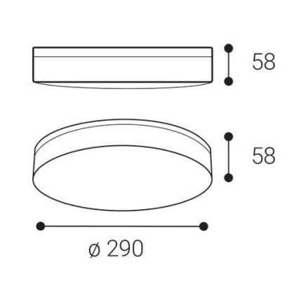 LED2 - LED Badezimmer-Deckenleuchte YPSO LED/22W/230V 3000/4000K IP54 Ø 29 cm weiß