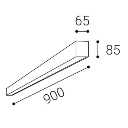 LED2 - LED-Deckenleuchte LINO LED/24W/230V 3000/3500/4000K 90 cm weiß