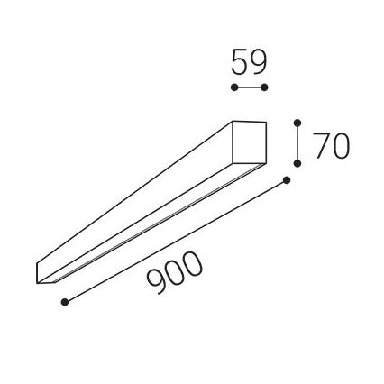 LED2 - LED-Deckenleuchte NOLI LED/30W/230V 3000/3500/4000K 90 cm schwarz
