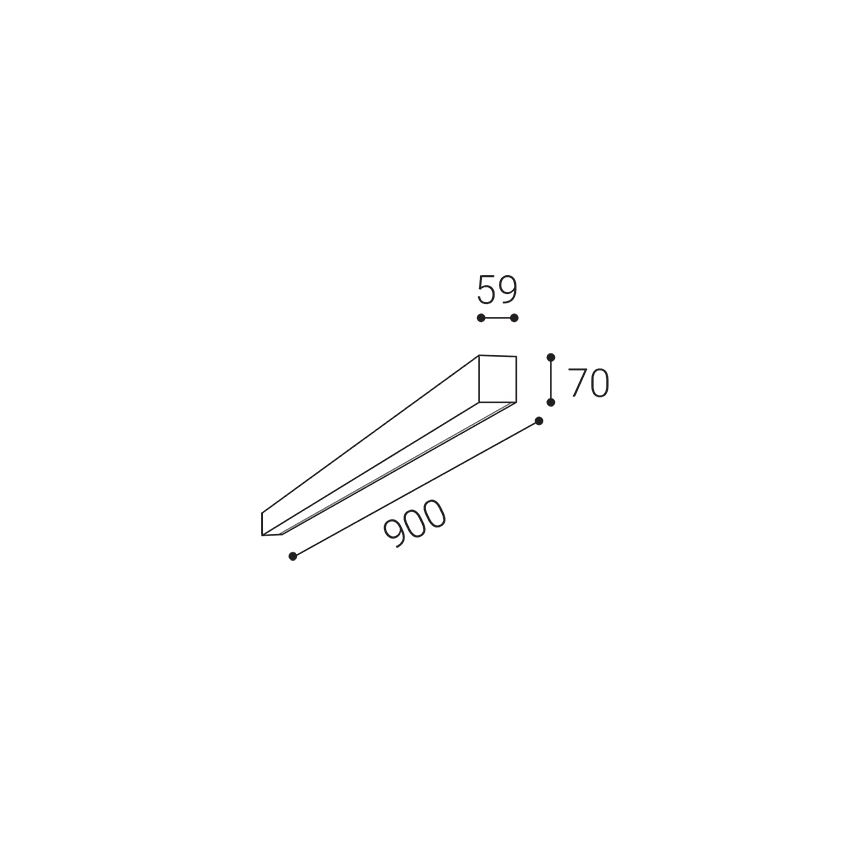 LED2 - LED-Deckenleuchte NOLI LED/30W/230V 3000/3500/4000K 90 cm schwarz