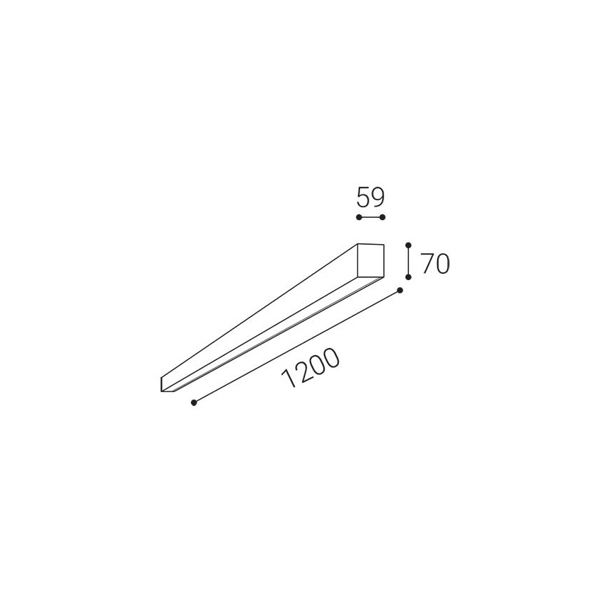 LED2 - LED Deckenleuchte NOLI LED/40W/230V 3000/3500/4000K 120 cm schwarz