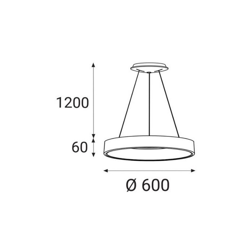 LED2 - LED-Kronleuchter an Schnur BELLA LED/50W/230V 3000/4000K schwarz