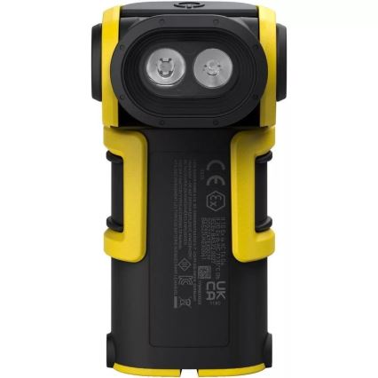 Ledlenser EXC6R - LED dimmbare wiederaufladbare Taschenlampe mit Ladestation LED/1900 mAh IP68 300 lm 10 h gelb