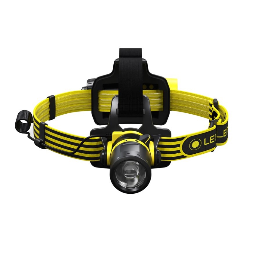 Ledlenser EXH8 - dimmbare LED-Stirnlampe, LED/3×AA, IP66, 180 lm, 40 h, gelb