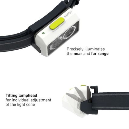 Ledlenser NEO5R - dimm- und wiederaufladbare LED-Stirnlampe LED/1800 mAh IP54 600 lm 35 h schwarz/weiß