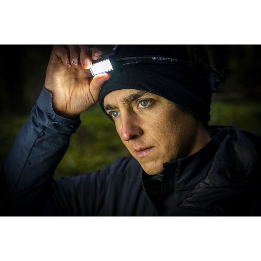 Ledlenser NEO9R - dimmbare, wiederaufladbare LED-Stirnlampe, 5000 mAh, IP54, 1200 lm, 120 h, schwarz/blau