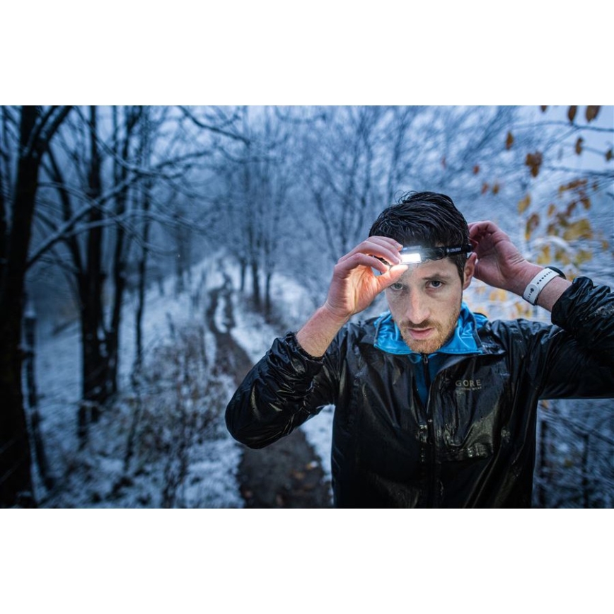 Ledlenser NEO9R - dimmbare, wiederaufladbare LED-Stirnlampe, 5000 mAh, IP54, 1200 lm, 120 h, schwarz/blau