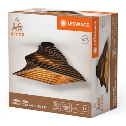 Ledvance - Deckenleuchte DECOR CARDBOARD 1xE27/15W/230V 40x40 cm
