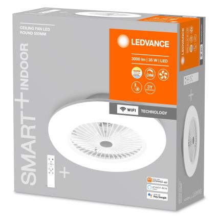 Ledvance - Dimmbare LED-Deckenleuchte mit Ventilator SMART+ LED/35W/230V Wi-Fi 3000-6500K + Fernbedienung