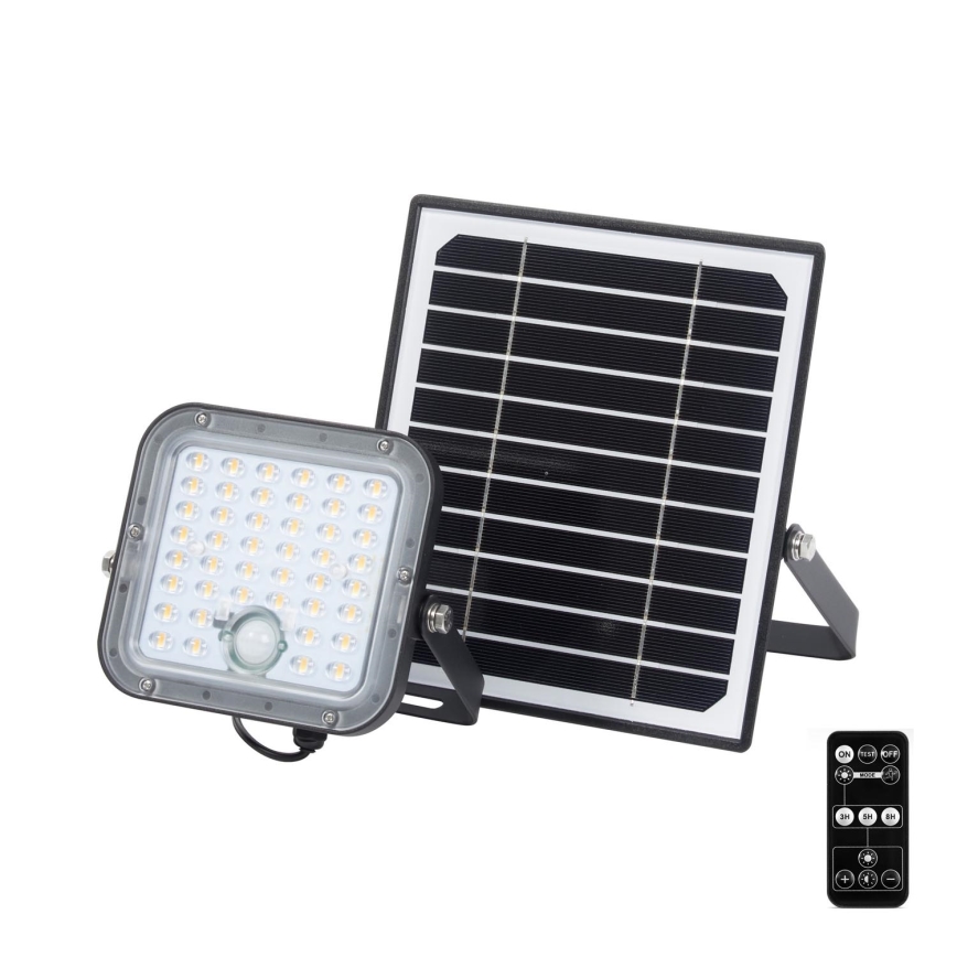 Ledvance - Dimmbarer LED-Solarstrahler mit Sensor FLOOD SPLIT LED/10W/3,2V 5000 mAh IP65 + Fernbedienung