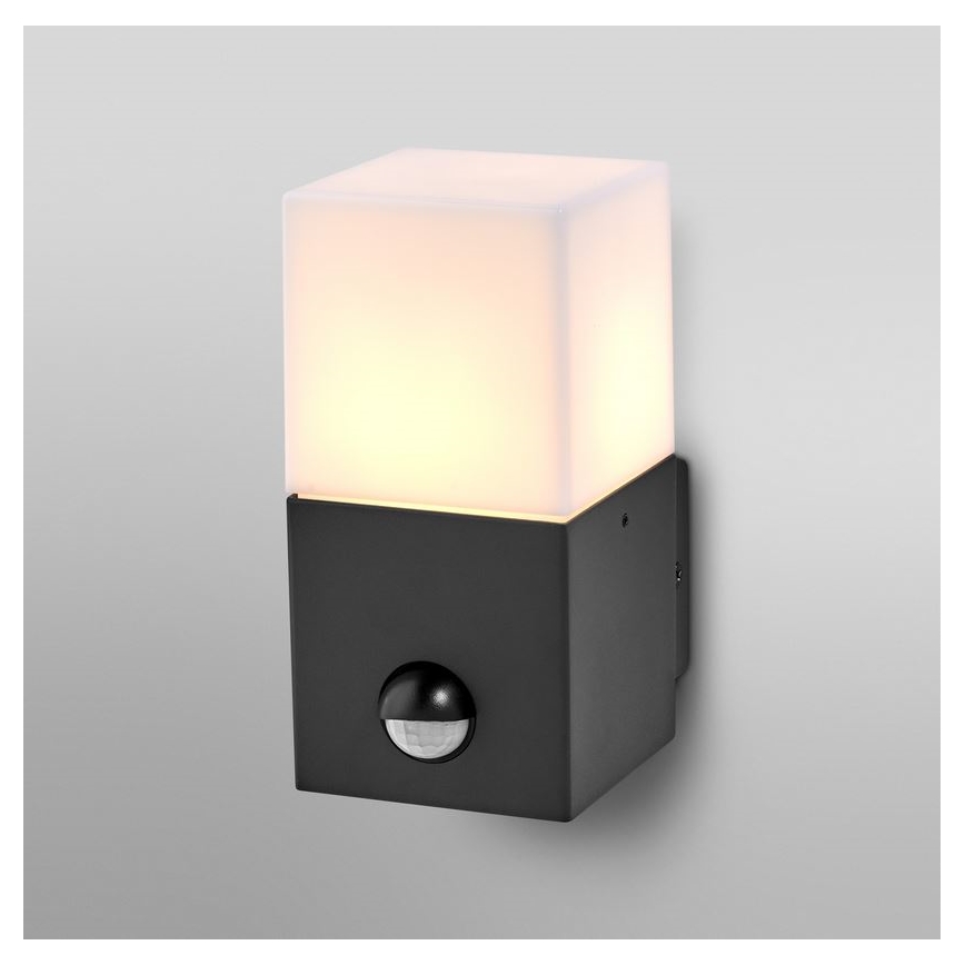 Ledvance - Außenwandleuchte mit Sensor FIGO SQUARE 1xE27/20W/230V