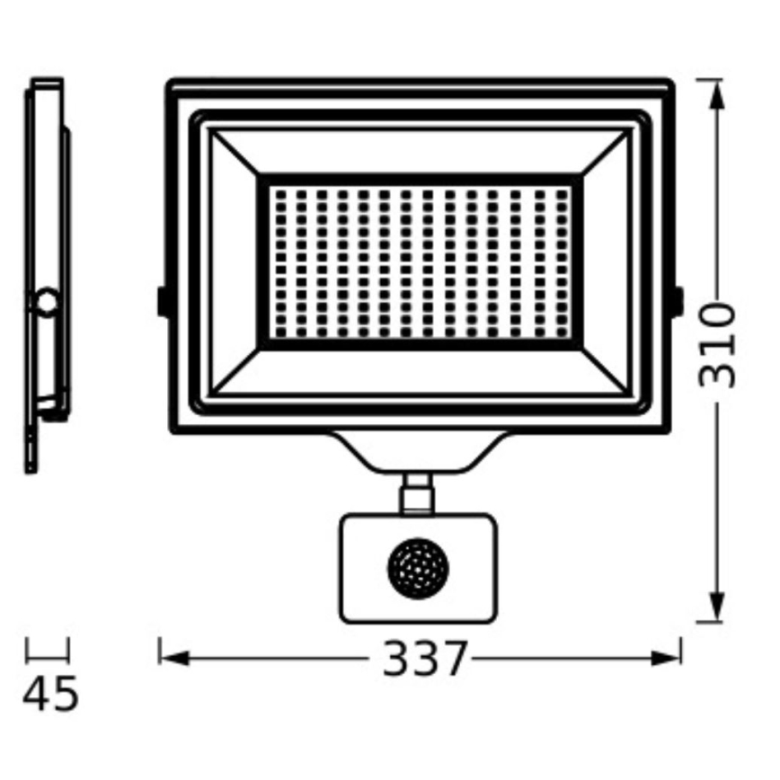 Ledvance - LED Außenwandleuchte mit Sensor FLOODLIGHT ESSENTIAL LED/150W/230V IP65