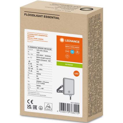 Ledvance - LED Außenstrahler mit Sensor FLOODLIGHT LED/10W/230V 4000K IP65