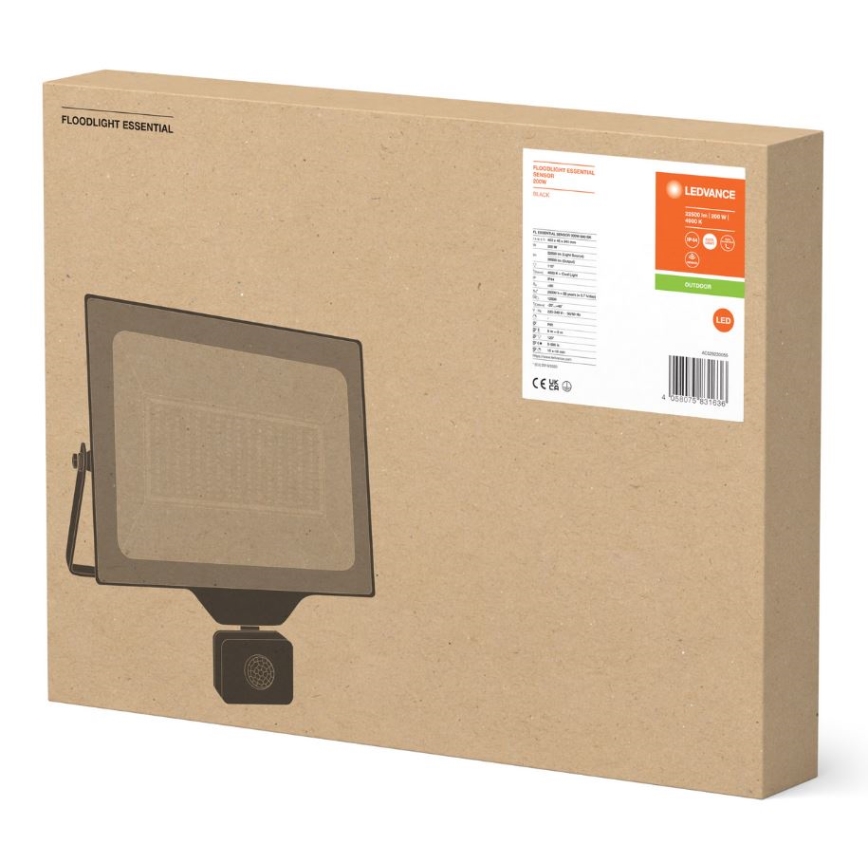 Ledvance - LED Außenwandleuchte mit Sensor FLOODLIGHT ESSENTIAL LED/200W/230V IP65