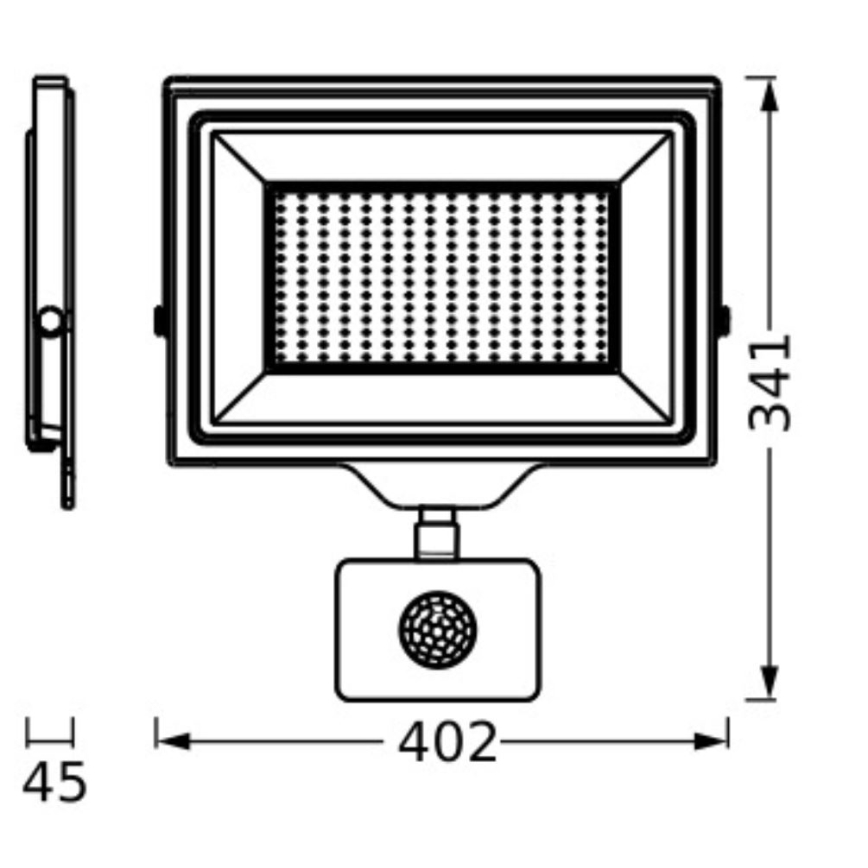 Ledvance - LED Außenwandleuchte mit Sensor FLOODLIGHT ESSENTIAL LED/200W/230V IP65