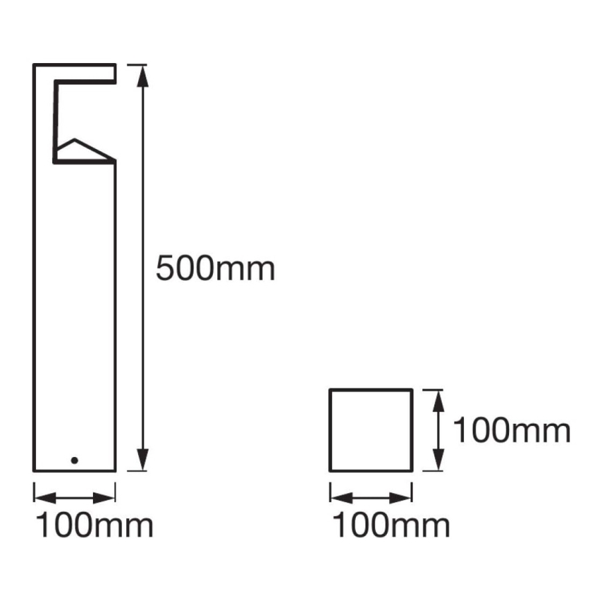 Ledvance - LED Auβenlampe PYRAMID 1xLED/9W/230V IP44 50 cm