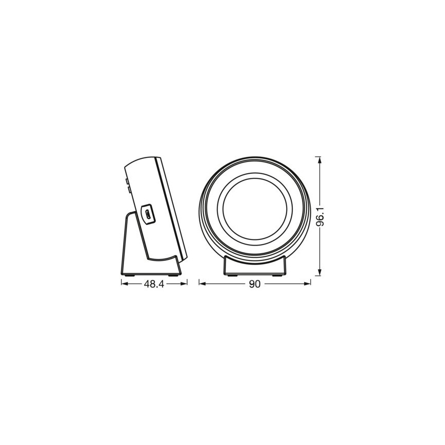 Ledvance - LED-Digitaluhr mit Hintergrundbeleuchtung NIGHTLUX LED/0,3W/5V 1000mAh 3000/4000/6500K