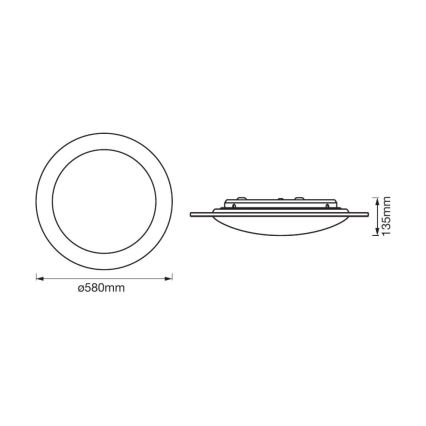 Ledvance - LED dimmbares Deckenleuchte ORBIS SPARKLE LED/35W/230V 2700-6500 + Fernbedienung