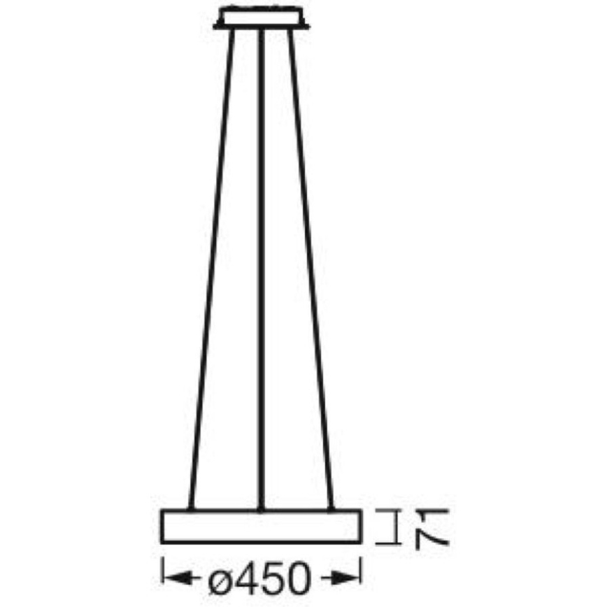 Ledvance - LED dimmbare Hängeleuchte an Seil SUN@HOME CIRCULAR LED/18,5W/230V Wi-Fi
