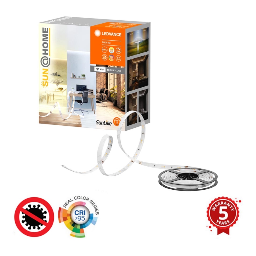 Ledvance - LED-Dimmstreifen SUN@HOME FLEX 3m LED/13,5W/230V 2200-5000K Wi-Fi CRI 95