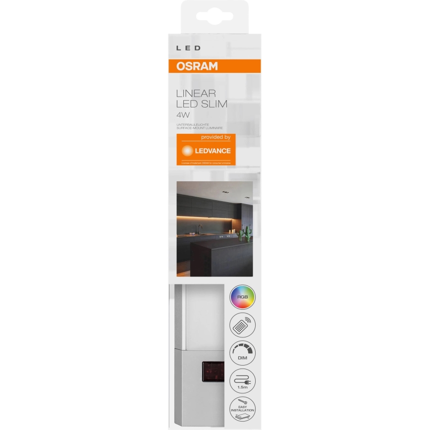 Ledvance - LED RGB dimmbares Unterbauleuchte SLIM LED/4W/230V + Fernbedienung