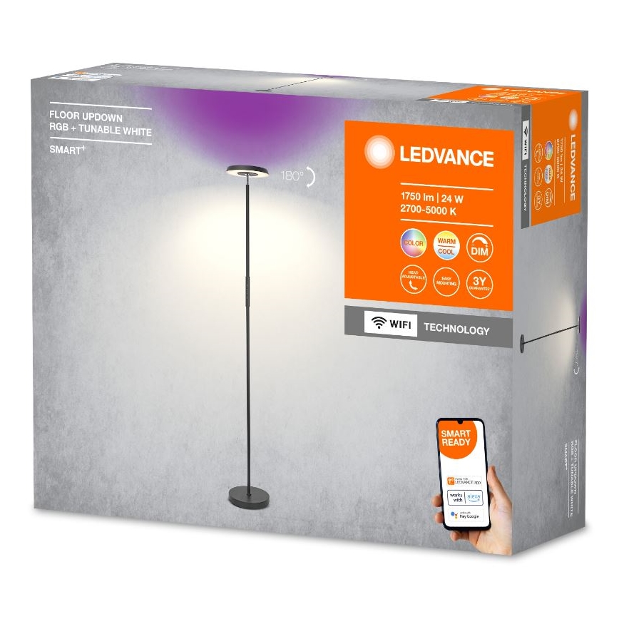 Ledvance - LED RGBW dimmbare Stehleuchte SMART+ FLOOR LED/24W/230V 2700-5000K Wi-Fi